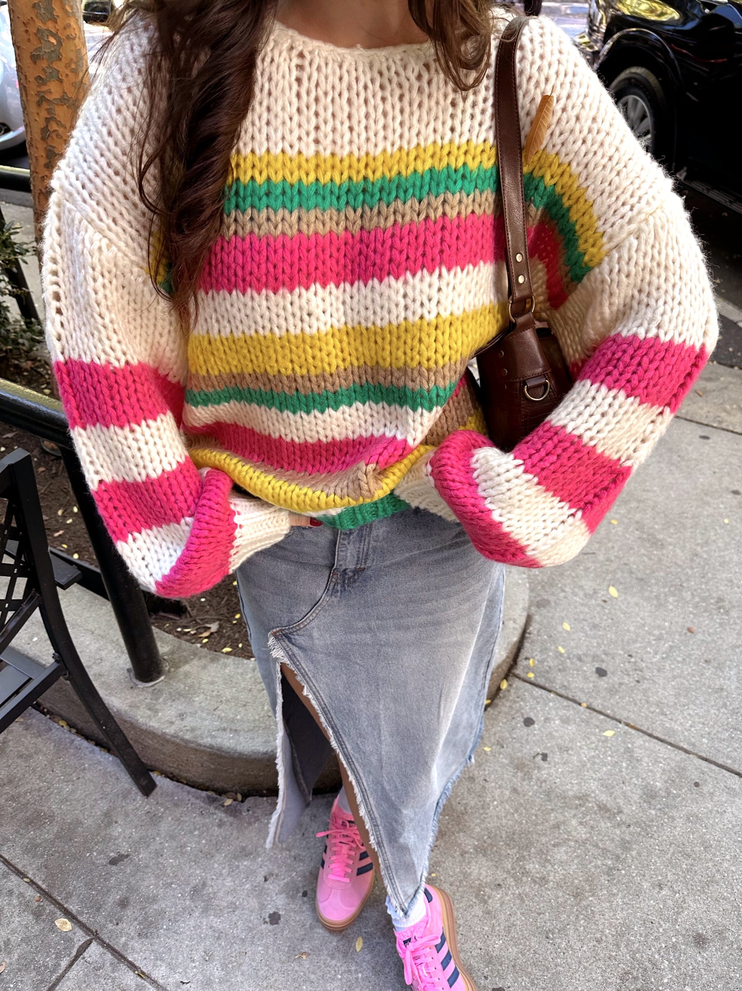 'Monte Carlo' Striped Chunky Knit Sweater