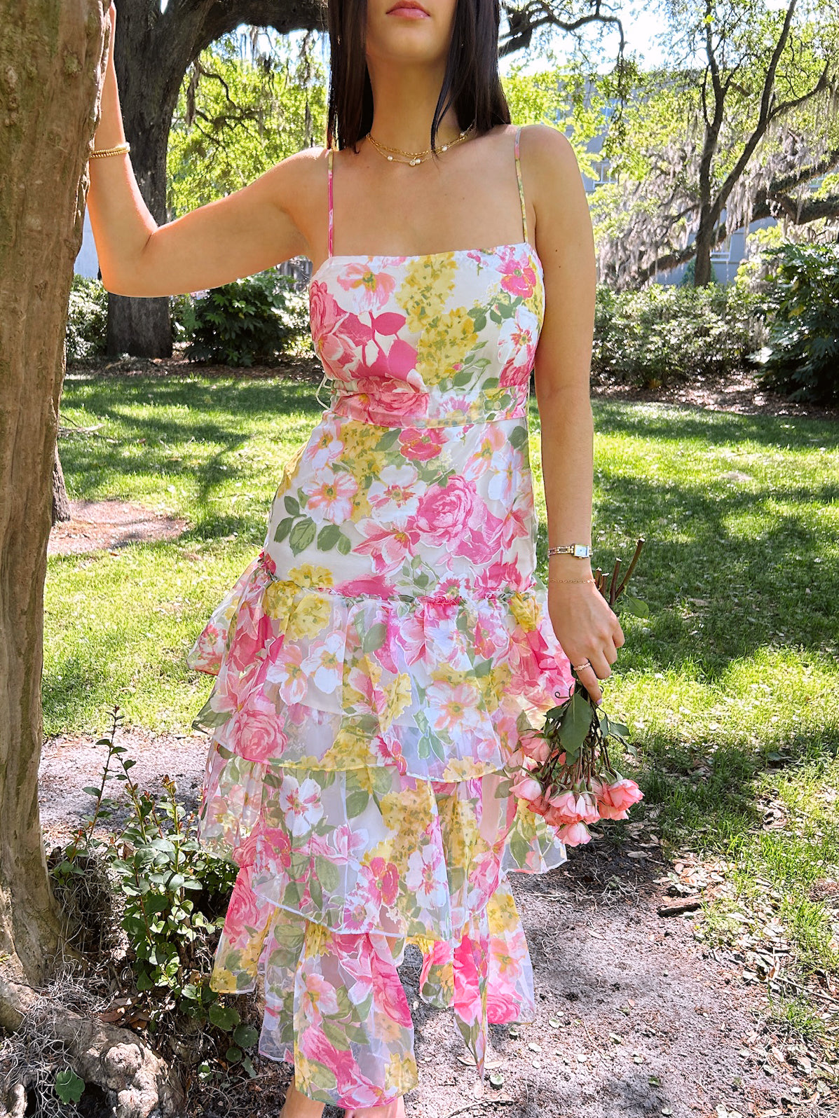 'Azalea' Ruffle Tiered Maxi Dress