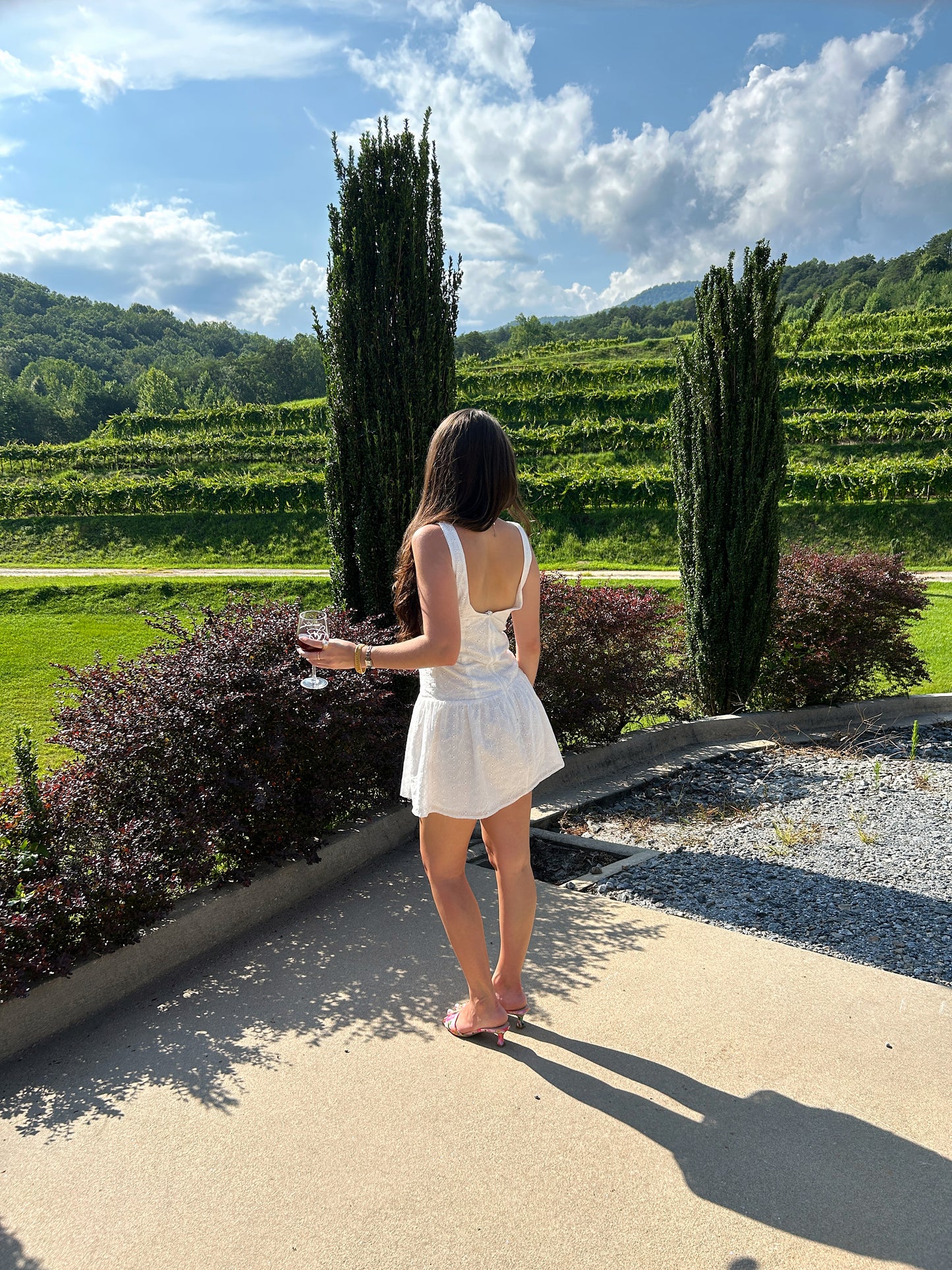 'August' Eyelet Mini Dress
