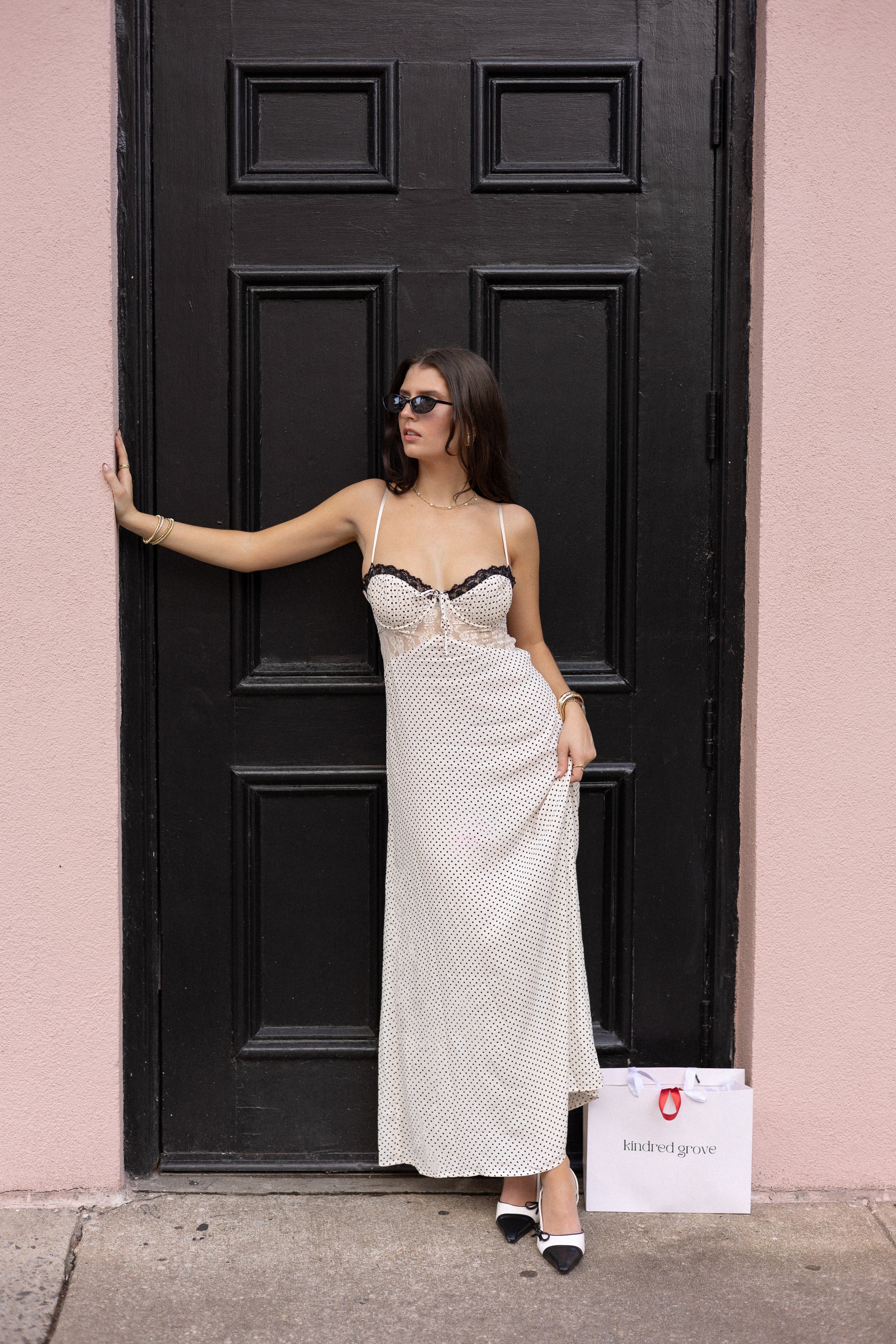 Maria Polka Dot Midi Dress Maria Polka Dot Midi Dress