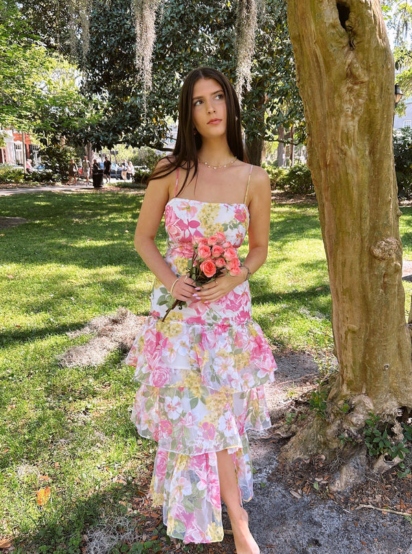 Tiered Skirt Chiffon Max Dresses with Pockets Azalea Plus Size main image 0