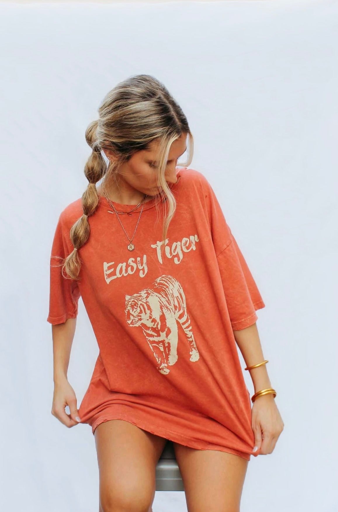 Tiger Graphic Tee, Women's Oversized T-Shirt, Tropical Jungle Vintage Tee,  Get em Tiger, tshirt for women, Gift for her, Grunge Tiger Shirt